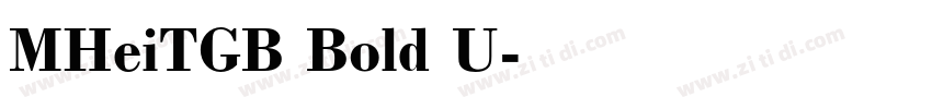 MHeiTGB Bold U字体转换